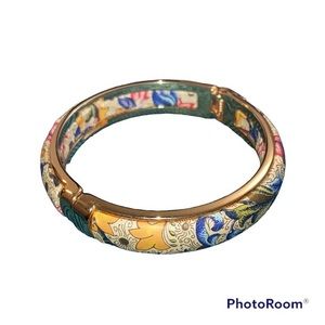 Patterned Gold Bangle